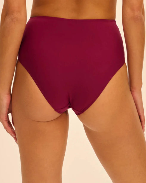 Bikini Slip mit hohem Bund Cranberry MIRACLE SIMONE PÉRÈLE